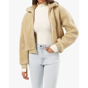 WeWoreWhat teddy cropped jacket